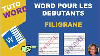 Comment insérer un filigrane dans Word [upl. by Charisse922]