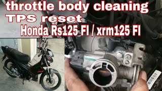 Honda Rs125 FI  xrm125 FI Throttle Body Cleaning  Reset TPS [upl. by Akital243]