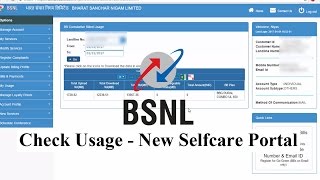 How to Check BSNL Broadband Usage  New Selfcare Portal [upl. by Alegnasor]