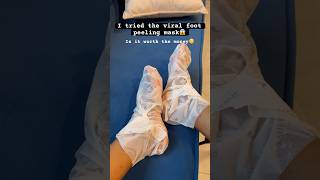 Trying the viral foot peeling mask😱 viral viralproducts ashortaday [upl. by Netsirhk]