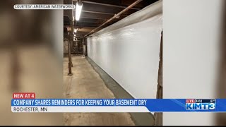 Rochester company shares reminders for keeping your basement dry during this rainy stretch [upl. by Aedrahs]