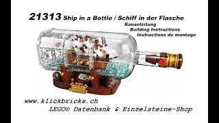 LEGO 21313 Bauanleitung Ship in a Bottle  Schiff in der Flasche [upl. by Leivad965]