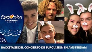 ALFRED y AMAIA nos muestran el BACKSTAGE de EUROVISION IN CONCERT Ámsterdam [upl. by Lehar678]