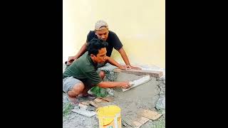 Teaching a labourer plastering foundation construction cementmanufacturing concrete diy [upl. by Ameline96]