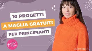 🧶 10 progetti a maglia gratuiti per principianti 🥢 [upl. by Melody706]