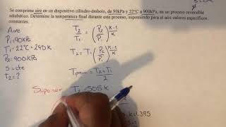 Procesos isentrópicos en gases considerando calores específicos constantes [upl. by Nawud]