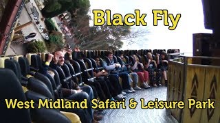 Onride Video of Black Fly Fabbri Avenger  West Midland Safari amp Leisure Park England [upl. by Aehsa]