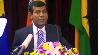 President Nasheed of the Maldives Address at the Climate Vulnerable Forum [upl. by Yebloc]