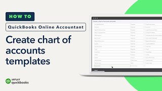 How to create chart of accounts templates in QuickBooks Online Accountant [upl. by Fernald987]