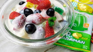 Gulaman and Mix Fruits Salad w Yogurt [upl. by Weisler]