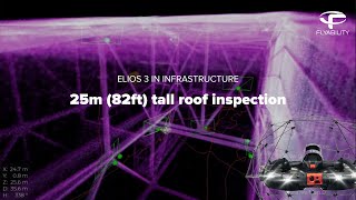 25m 82ft tall roof inspection with the Elios 3  Infrastructure Drones [upl. by Labotsirc201]