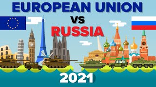 EUROPEAN UNION EU vs RUSSIA 2021  Who Would Win ArmyMilitary Comparison [upl. by Chang]