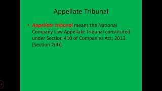 Appellate Tribunal defined under Section 24 Company Act2013 company companylaw corporatelaw [upl. by Ydnelg]