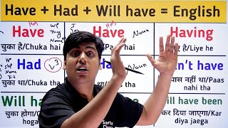 Basic English Lesson 1  Use of Will have had had  English Speaking Practice Class in Hindi [upl. by Nalyak]