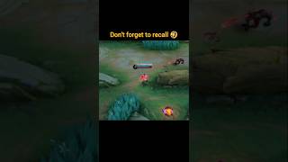 Dont forget to recall 🤣 shorts mlbb mobilelegends [upl. by Socem]