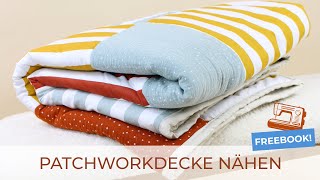 PATCHWORKDECKE nähen ♥ [upl. by Fryd571]