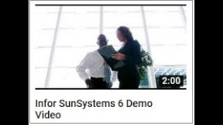 Infor SunSystems 6 Demo Video  Spanish Subtitles [upl. by Noed684]