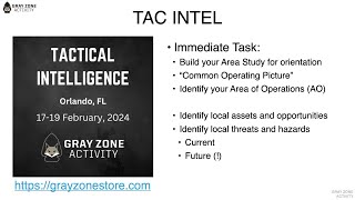 Tac Intel Tuesday Your 3 Main Intel Efforts [upl. by Annekcm]