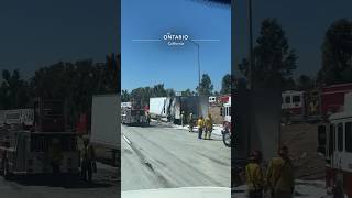 🔥 Ontario California 🔥 firefighters 🚒 fire socal xyzbca highwaypatrol viralvideo [upl. by Janenna]