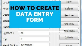 How to create Data entry form in Microsoft Excel [upl. by Safir856]