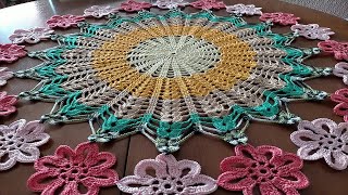 VlogTapete a Crochet para mesas grandespasoapaso [upl. by Lenard]