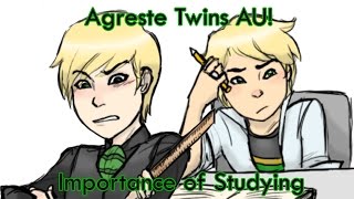 Miraculous Ladybug Comic Dub Agreste Twins AU  Importance of Studying [upl. by Doretta]