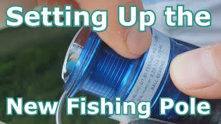 How to String Rig and Set Up a New Fishing Rod with Line Bobber Weights and Hook [upl. by Fagen830]