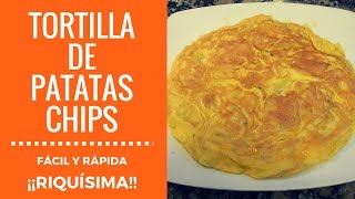 TORTILLA DE PATATAS CHIPS SUPER FÁCIL Y RÁPIDA RECETA DE EL BULLI [upl. by Hermina]