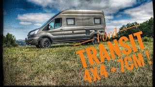 Présentation fourgon aménagé Ford Transit AWD  Rehausse  7 cm  4x4 Off road Camper [upl. by Dolan]