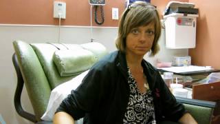 Breast cancer Amys first chemotherapy treatment [upl. by Lekzehcey]