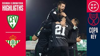 Resumen  Copa del Rey  CF Villanovense 12 Real Betis  Segunda Eliminatoria [upl. by Quent]