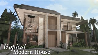 Bloxburg Tropical Modern House  Roblox Bloxburg  Speedbuild [upl. by Gabel185]