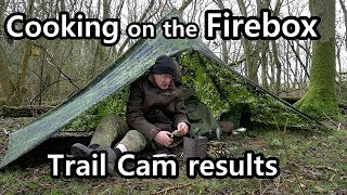 Retrieving the Trail Cam and a Cookup in the Folding Fire Box stove [upl. by Allen]