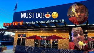 Tartini Pizzeria amp Spaghetteria in Orlando FL Pasta in a Wheel of Parmesan🤤🍝 [upl. by Akemad314]