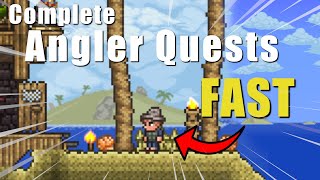 How to do Angler Quests Quickly in Terraria [upl. by Hannala]