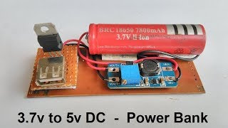 37v to 5v DC converter  Mobile Power Bank using DC stepup boost module [upl. by Sochor]