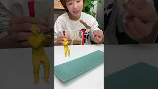 Bandar Mama Chicken Stick 🥳 mini wood toy wood working art skill short cartoon viral trending [upl. by Aihsenrad]