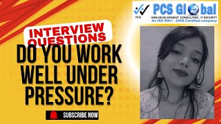 DO YOU WORK WELL UNDER PRESSURE  INTERVIEW QUESTION WITH KEYPOINTS CAREER TALK WITH SIMRAN [upl. by Rubbico]