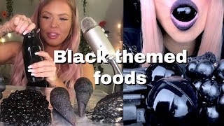 Rating Black Themed ASMR Foods [upl. by Draillih993]