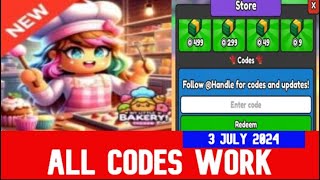 ALL CODES WORK PETS My Little Bakery Tycoon ROBLOX  JULY 3 2024 [upl. by Eahsed]