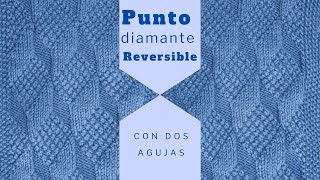 №12🔷 punto REVERSIBLE 🔷 para mantas colchas bufandas 🔷 solo p del derecho y reves 🔷 dos agujas [upl. by Marcel]