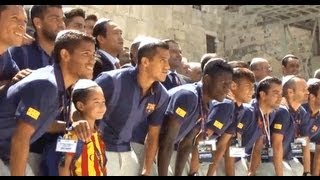 FC Barcelona led by football star Messi visits the Holy Land [upl. by Bertolde525]