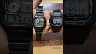 Casio AE1200WH vs G shock G5600UE1DR Front Comparison gshock casiowatches shorts watch [upl. by Aerdnaxela]