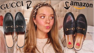 SAVE 640  Amazon Gucci Loafer Dupe [upl. by Yrehcaz]