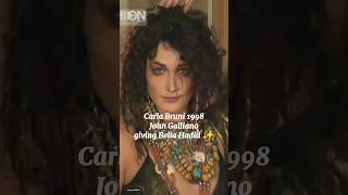 Carla Bruni 1998 John Galliano giving Bella Hadid shorts carlabruni supermodel 90s fashion [upl. by Domini]