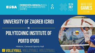 Volleyball Men  University of Zagreb CRO  Polytechnic Institute of Porto POR [upl. by Rawden872]