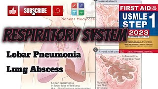 Lobar Pneumonia and Lung Abscess from first aid step 1USMLEFCPSUrduHindi [upl. by Trefler45]