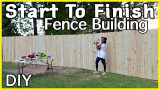 How To Build A Privacy Fence  Easy Fence Building [upl. by Norrab270]