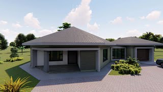 2 bedroom Rondavel  Simple House Design  Single garage  One bathroom  Kitchen  Ensuite  2patio [upl. by Theodosia276]