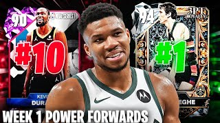 RANKING THE TOP 10 BEST POWER FORWARDS IN WEEK 1 OF NBA 2K25 MyTEAM [upl. by Kilam]